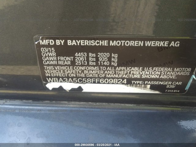 Photo 8 VIN: WBA3A5C58FF609824 - BMW 3 