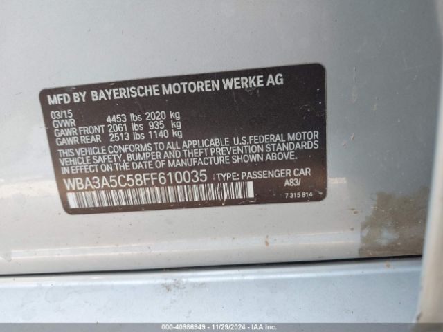 Photo 8 VIN: WBA3A5C58FF610035 - BMW 328I 