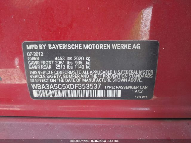 Photo 8 VIN: WBA3A5C5XDF353537 - BMW 328I 