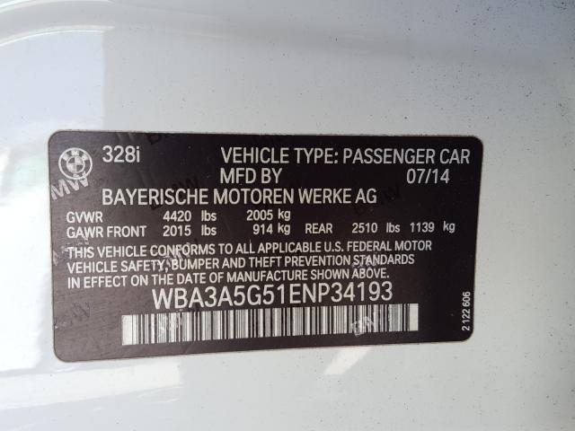 Photo 9 VIN: WBA3A5G51ENP34193 - BMW 328 I 