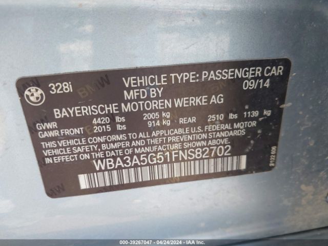 Photo 8 VIN: WBA3A5G51FNS82702 - BMW 328I 