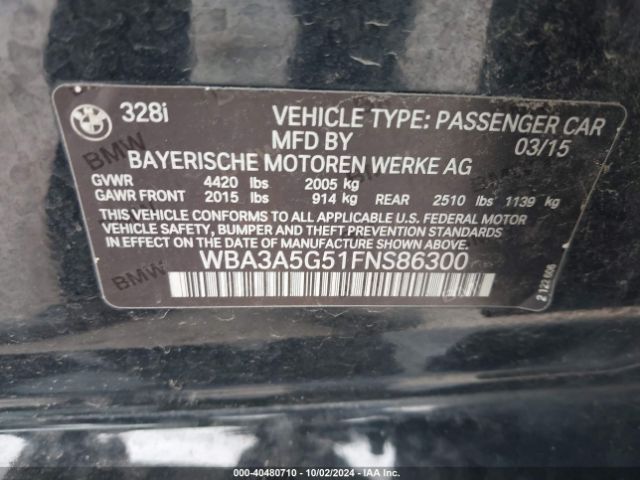 Photo 8 VIN: WBA3A5G51FNS86300 - BMW 328I 