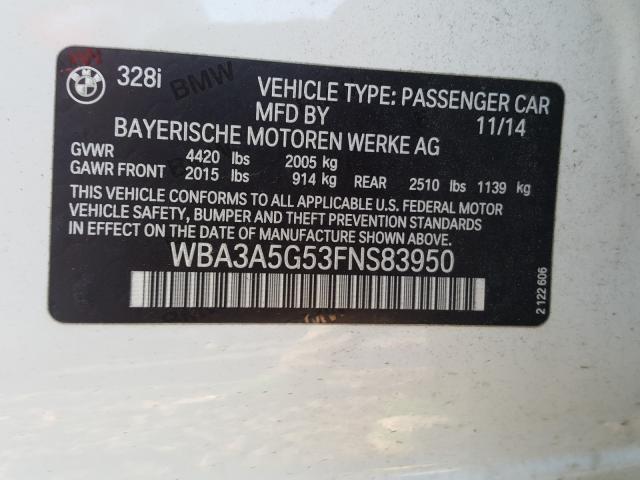 Photo 9 VIN: WBA3A5G53FNS83950 - BMW 328 I 