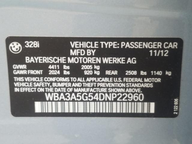 Photo 9 VIN: WBA3A5G54DNP22960 - BMW 328 I 