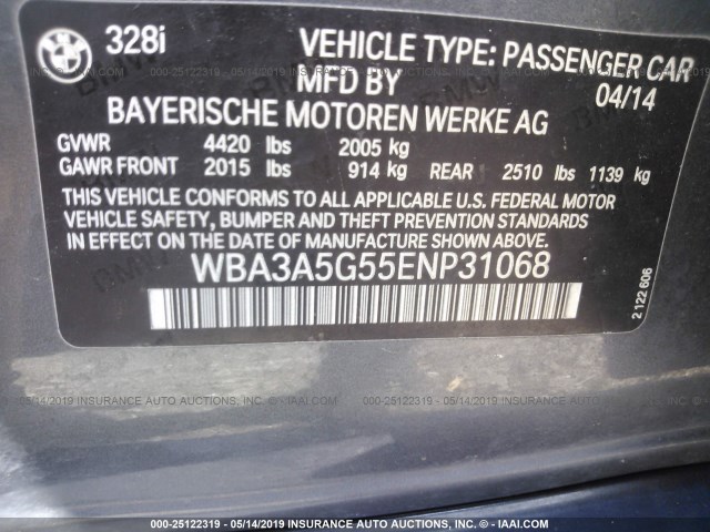 Photo 8 VIN: WBA3A5G55ENP31068 - BMW 3 