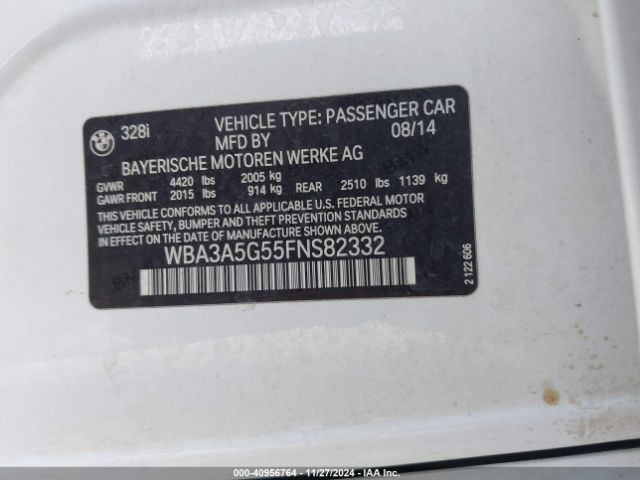 Photo 8 VIN: WBA3A5G55FNS82332 - BMW 328I 