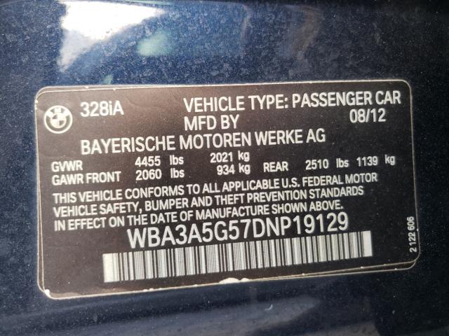 Photo 9 VIN: WBA3A5G57DNP19129 - BMW 328 I 