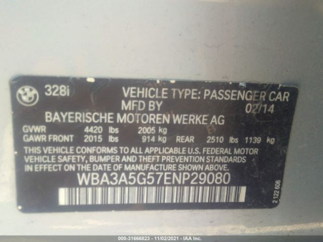 Photo 8 VIN: WBA3A5G57ENP29080 - BMW 3 