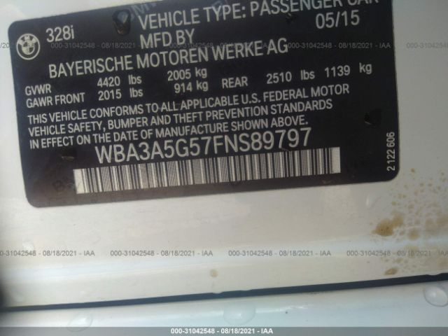 Photo 8 VIN: WBA3A5G57FNS89797 - BMW 3 