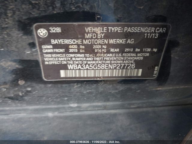 Photo 8 VIN: WBA3A5G58ENP27726 - BMW 328I 