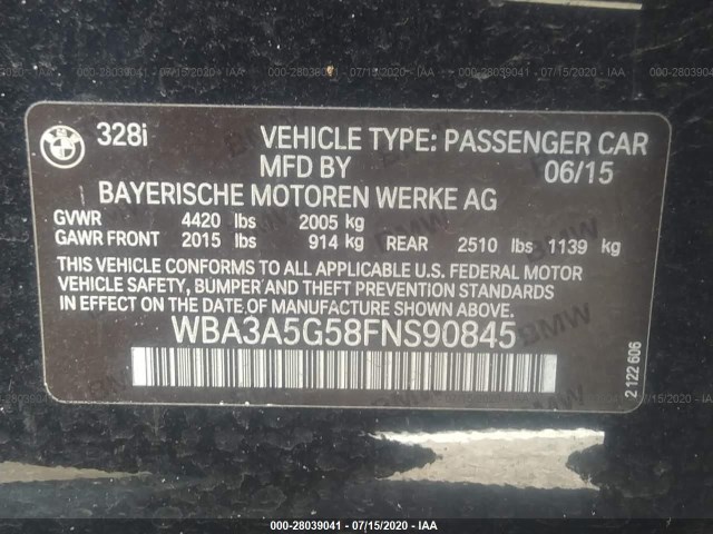 Photo 8 VIN: WBA3A5G58FNS90845 - BMW 3 