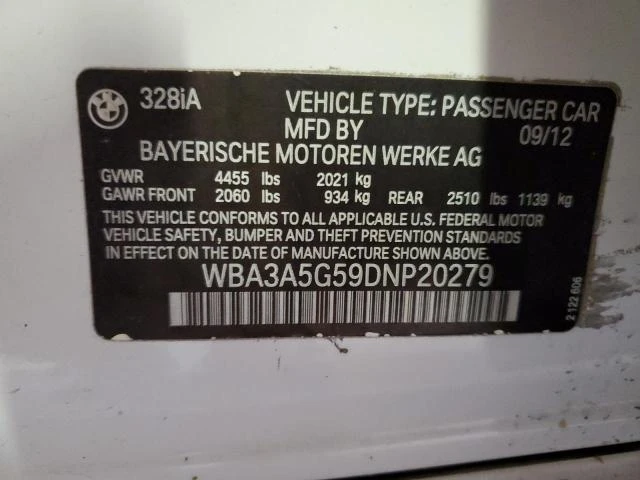 Photo 11 VIN: WBA3A5G59DNP20279 - BMW 328 I 