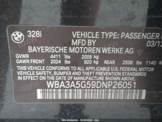 Photo 8 VIN: WBA3A5G59DNP26051 - BMW 3 