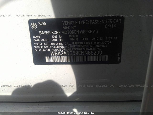 Photo 8 VIN: WBA3A5G59ENN66299 - BMW 3 