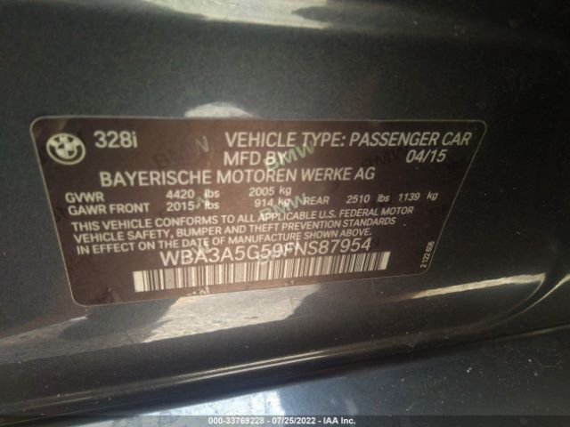 Photo 8 VIN: WBA3A5G59FNS87954 - BMW 3 SERIES 