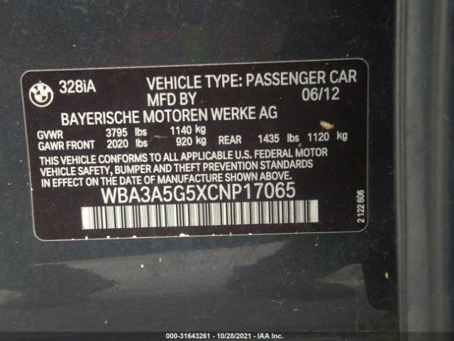 Photo 8 VIN: WBA3A5G5XCNP17065 - BMW 3 