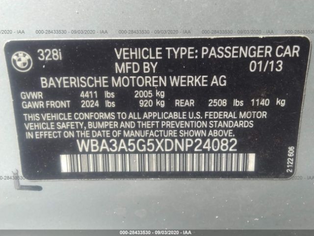 Photo 8 VIN: WBA3A5G5XDNP24082 - BMW 3 