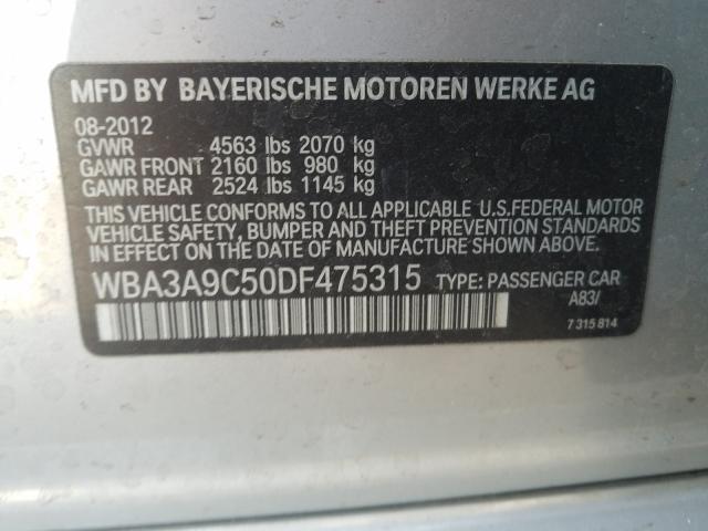 Photo 9 VIN: WBA3A9C50DF475315 - BMW 335I 