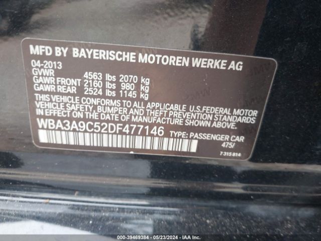 Photo 8 VIN: WBA3A9C52DF477146 - BMW 335I 