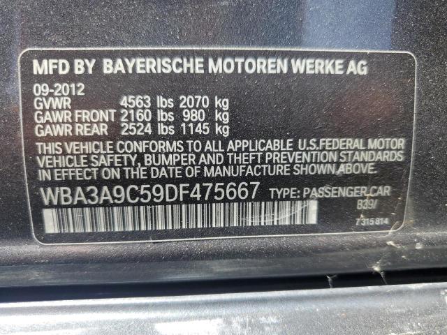 Photo 11 VIN: WBA3A9C59DF475667 - BMW 3 SERIES 