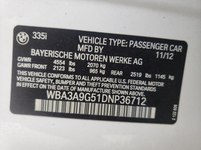 Photo 9 VIN: WBA3A9G51DNP36712 - BMW 335 I 