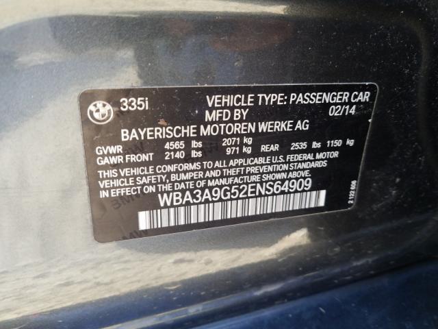 Photo 9 VIN: WBA3A9G52ENS64909 - BMW 335 I 