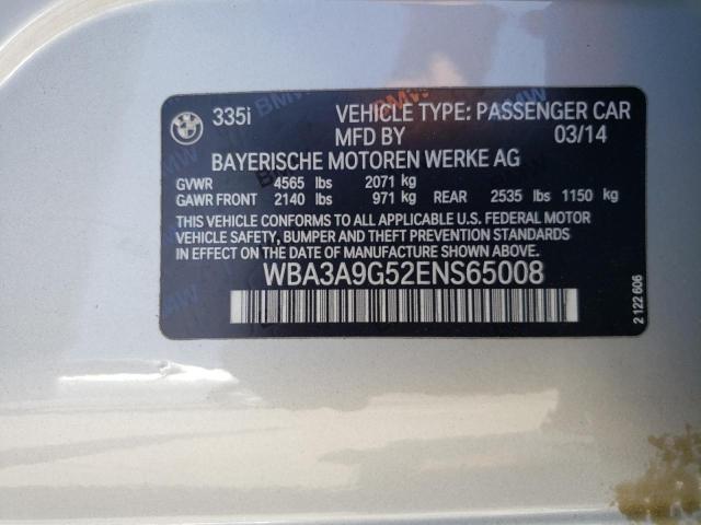 Photo 11 VIN: WBA3A9G52ENS65008 - BMW 335 I 