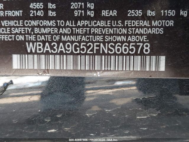 Photo 8 VIN: WBA3A9G52FNS66578 - BMW 335I 