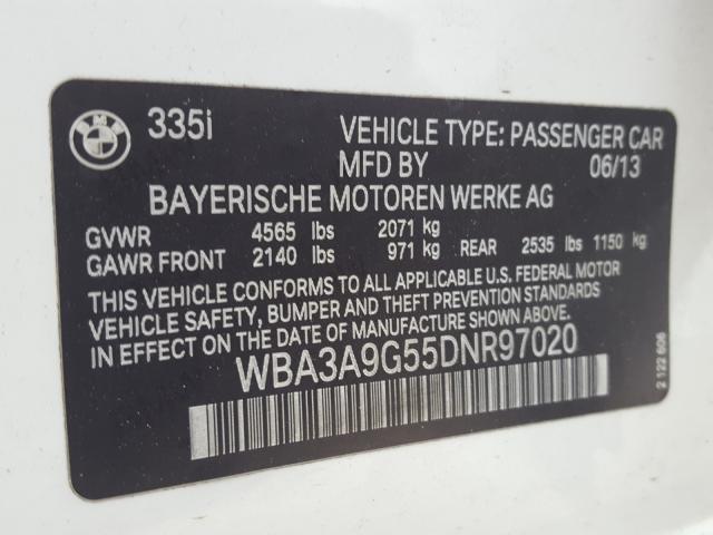 Photo 9 VIN: WBA3A9G55DNR97020 - BMW 335 I 