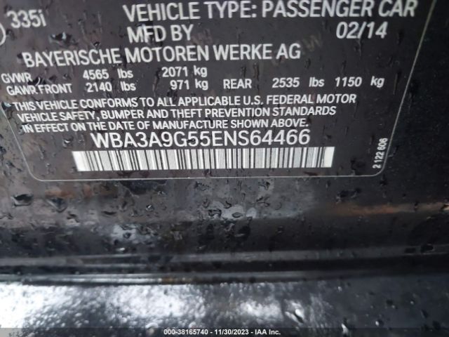 Photo 8 VIN: WBA3A9G55ENS64466 - BMW 335I 