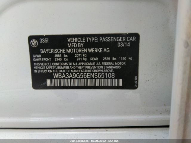 Photo 8 VIN: WBA3A9G56ENS65108 - BMW 3 SERIES 