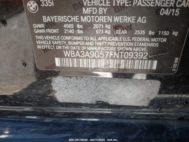 Photo 8 VIN: WBA3A9G57FNT09392 - BMW 335I 