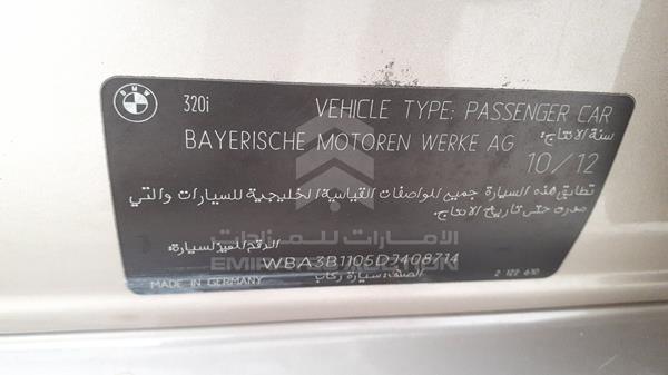 Photo 3 VIN: WBA3B1105DJ408714 - BMW 320I 