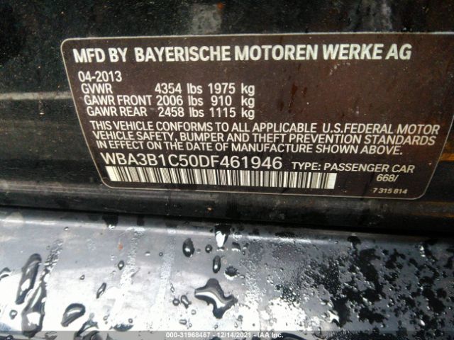 Photo 8 VIN: WBA3B1C50DF461946 - BMW 3 