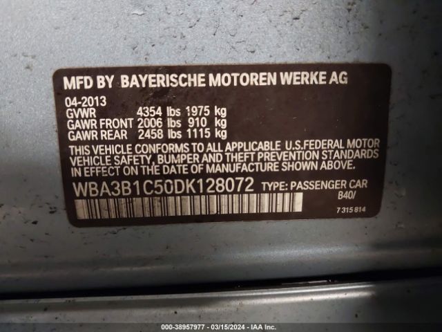 Photo 8 VIN: WBA3B1C50DK128072 - BMW 320I 