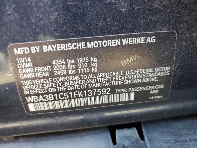 Photo 12 VIN: WBA3B1C51FK137592 - BMW 3 SERIES 