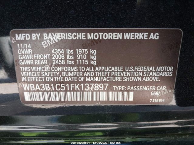 Photo 8 VIN: WBA3B1C51FK137897 - BMW 320I 