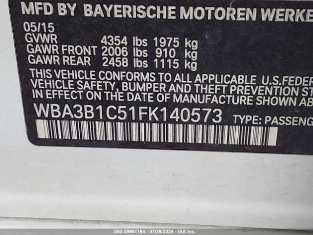 Photo 8 VIN: WBA3B1C51FK140573 - BMW 320I 