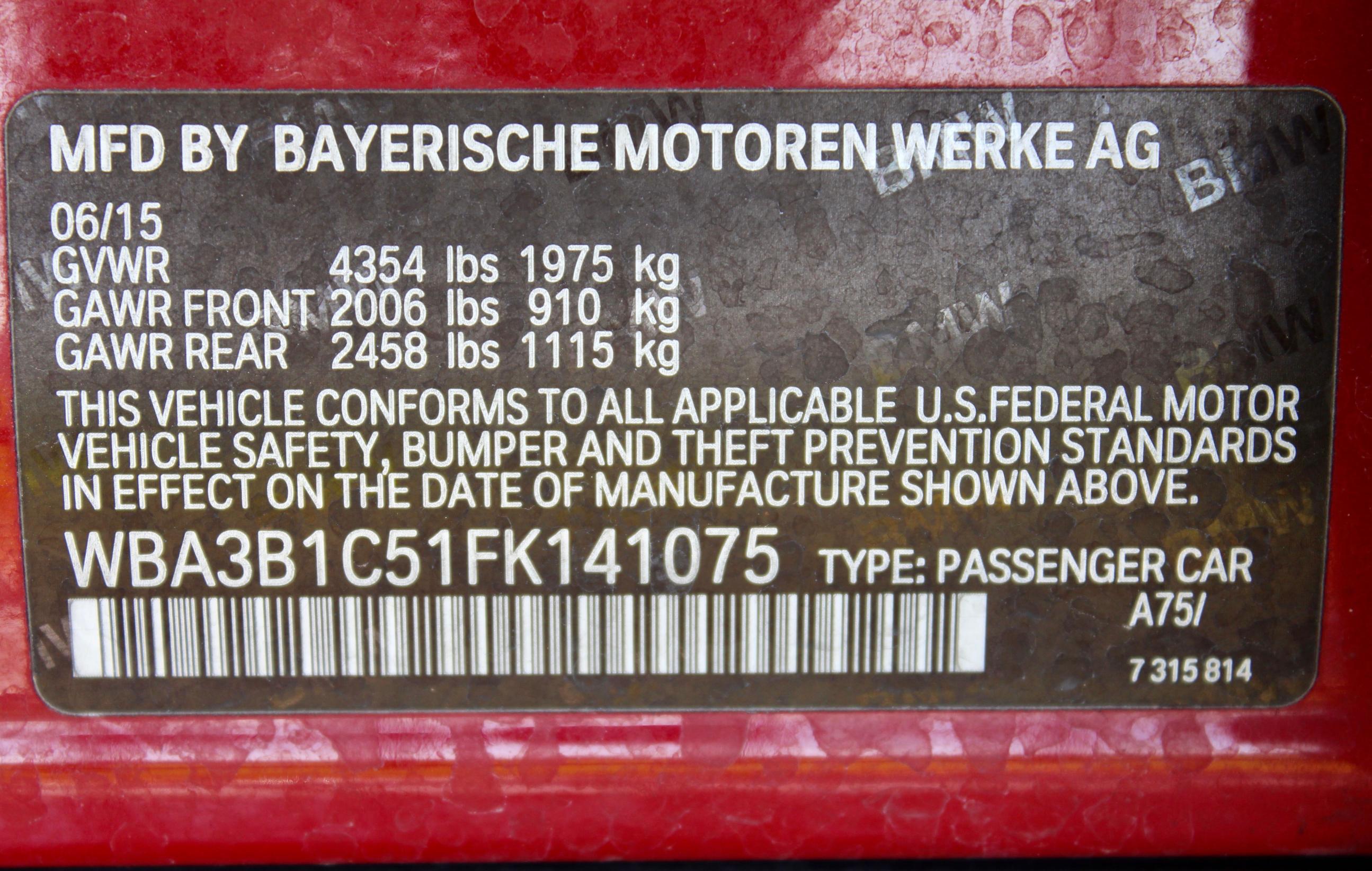 Photo 9 VIN: WBA3B1C51FK141075 - BMW 320 I 