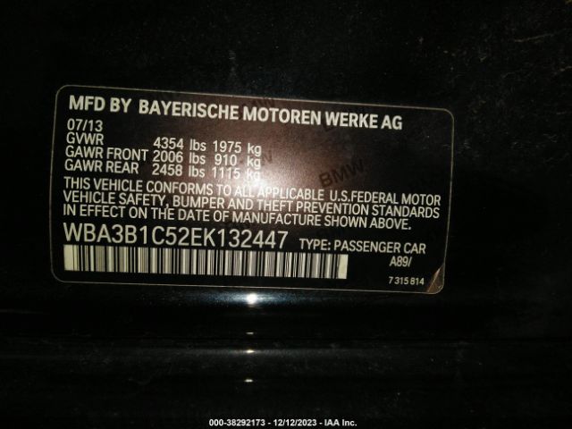 Photo 8 VIN: WBA3B1C52EK132447 - BMW 320I 