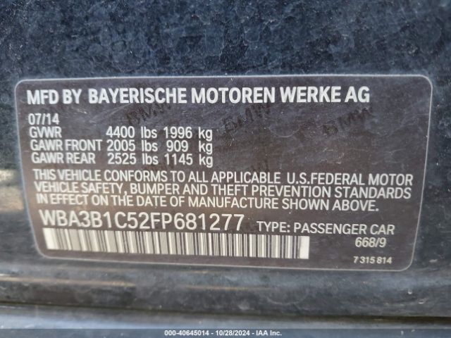 Photo 8 VIN: WBA3B1C52FP681277 - BMW 320I 