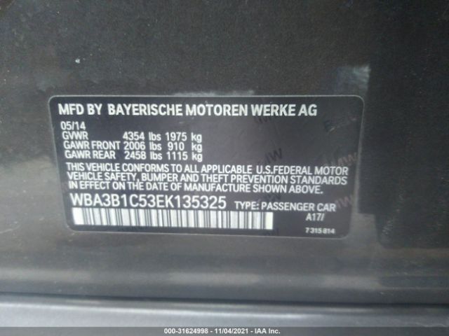 Photo 8 VIN: WBA3B1C53EK135325 - BMW 3 