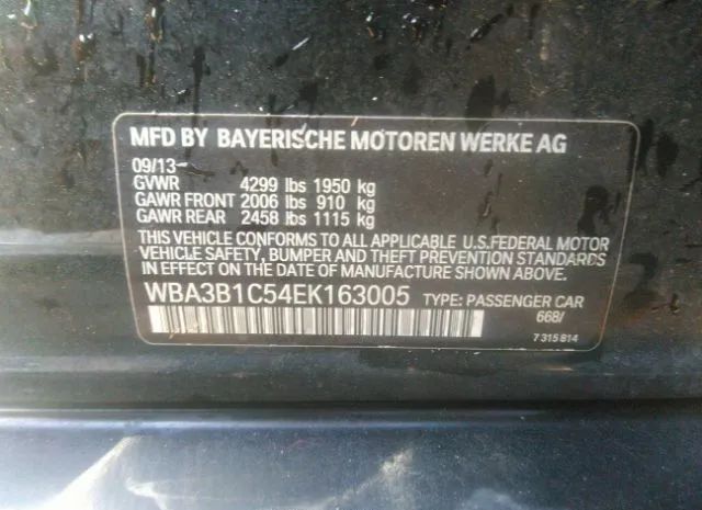 Photo 8 VIN: WBA3B1C54EK163005 - BMW 3 SERIES 