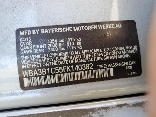 Photo 12 VIN: WBA3B1C55FK140382 - BMW 3 SERIES 