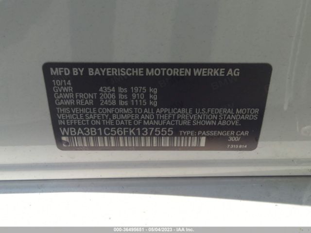 Photo 8 VIN: WBA3B1C56FK137555 - BMW 320I 