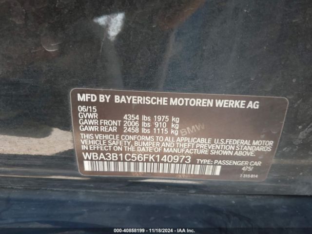 Photo 8 VIN: WBA3B1C56FK140973 - BMW 320I 