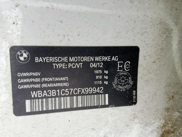 Photo 9 VIN: WBA3B1C57CFX99942 - BMW 320 I 