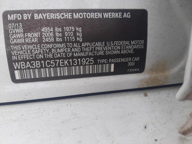 Photo 12 VIN: WBA3B1C57EK131925 - BMW 3 SERIES 