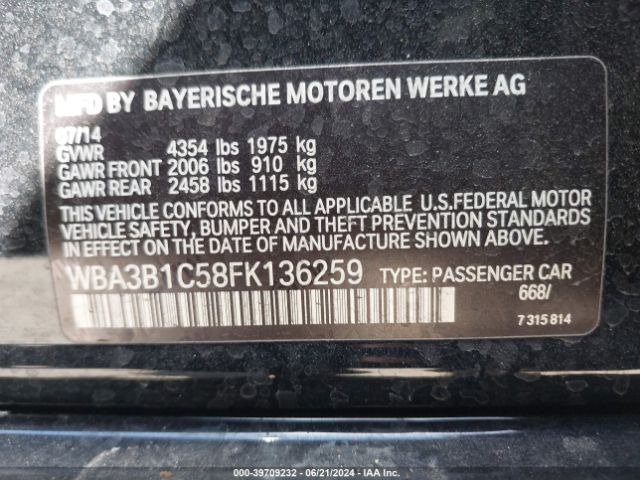 Photo 8 VIN: WBA3B1C58FK136259 - BMW 320I 