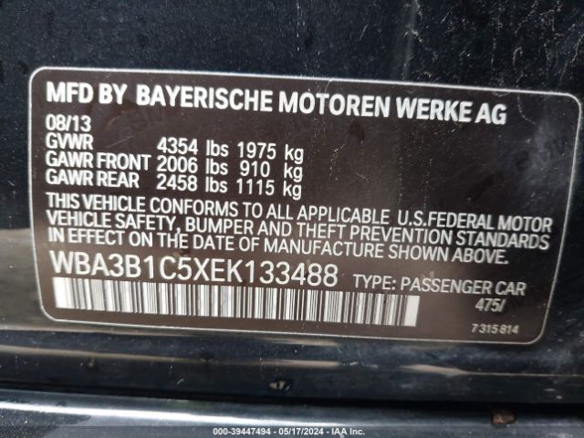 Photo 8 VIN: WBA3B1C5XEK133488 - BMW 320I 